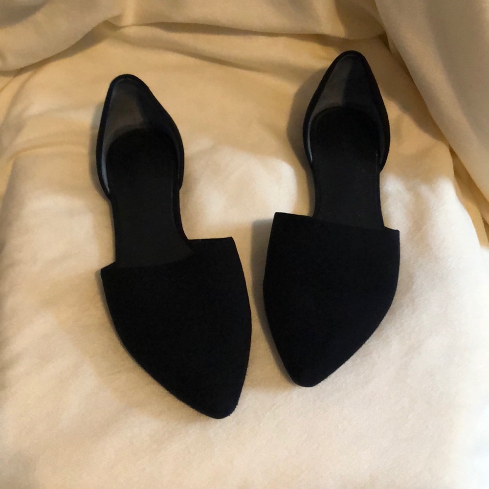 Vince suede black flats